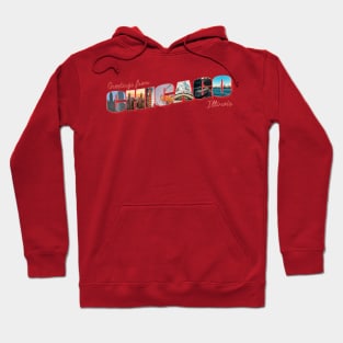 Greetings from Chicago in Illinois Vintage style retro souvenir Hoodie